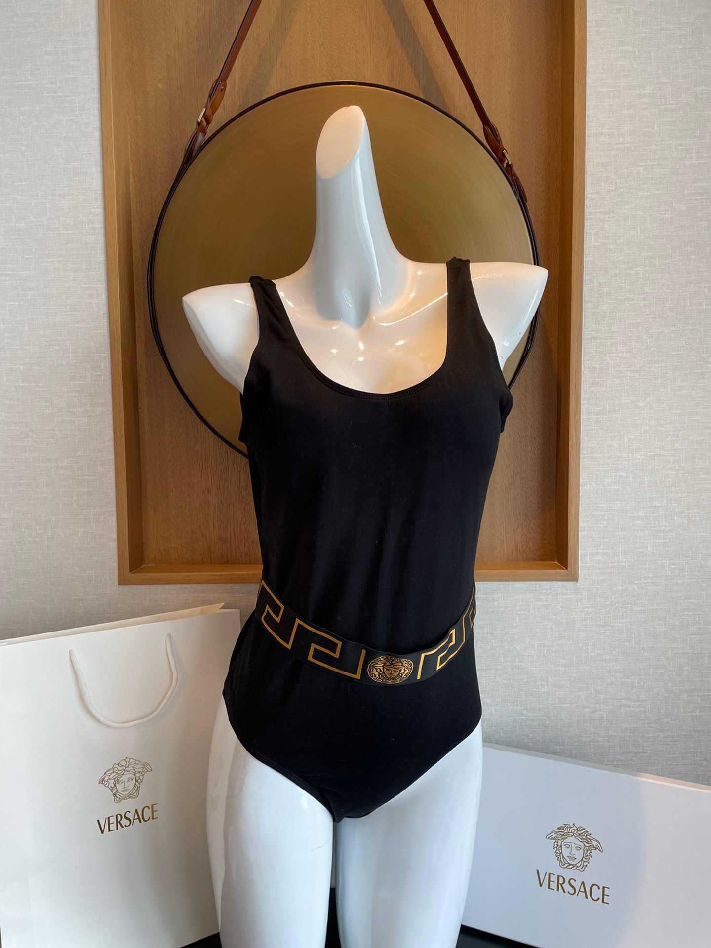 [TOP] VERSACE One-Piece Swimsuit - Black