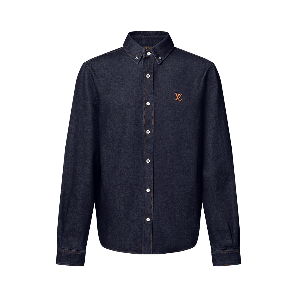 LOUIS VUITTON Denim Long-Sleeved Shirt and Shorts #386493