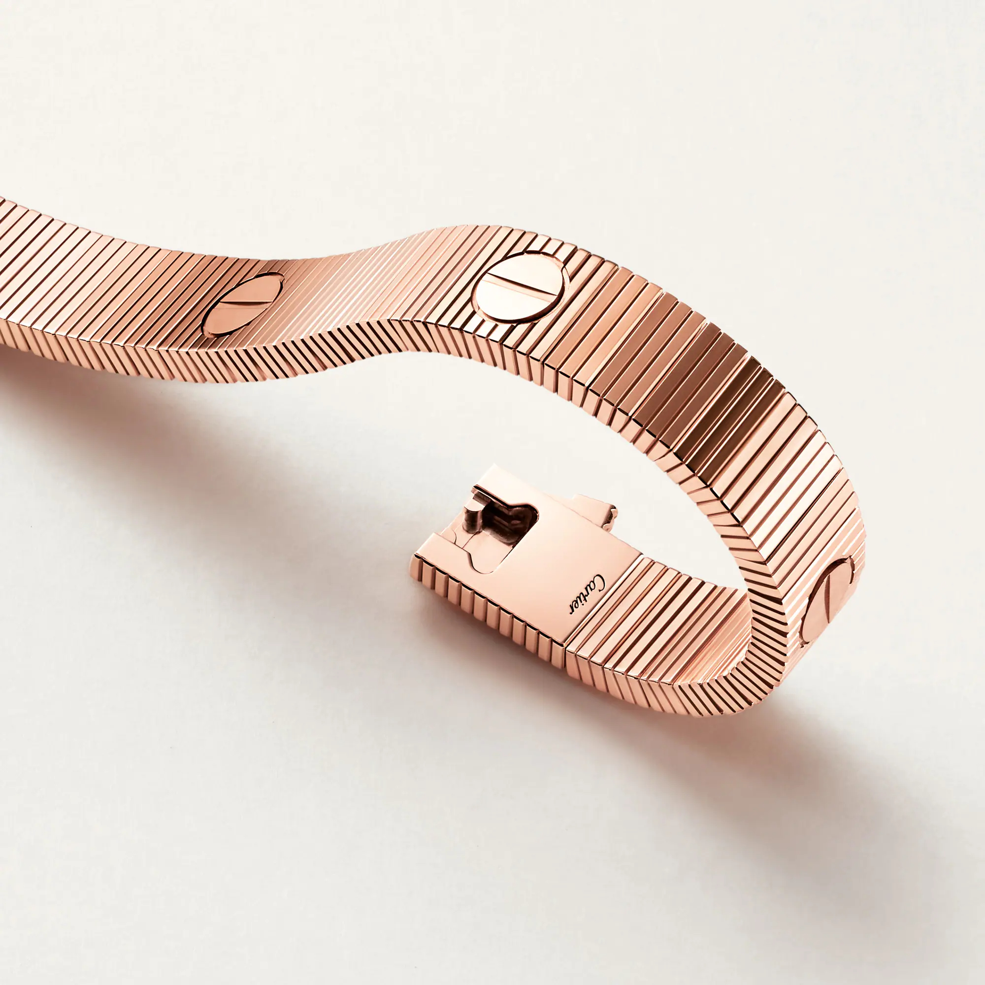 Carty Love Stripe Bracelet, Rose Gold, Flexible