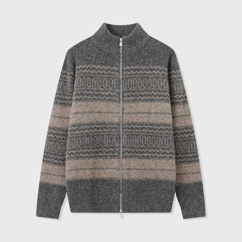 Brunello Cucinelli Clothing Brunello Cucinelli Nordic Jacquard Cardigan #395255 | Nigo Office