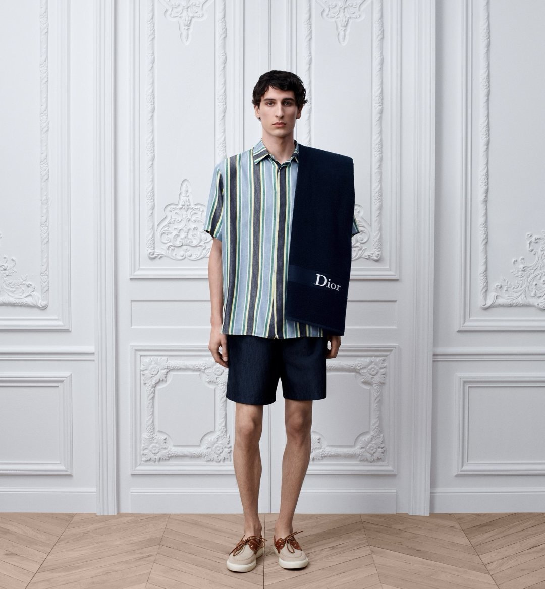 Dior blue Clothing DIOR Dioriviera Dior Oblique Swim Shorts Navy Blue Technical Jacquard #390663 View 2 | Nigo Office