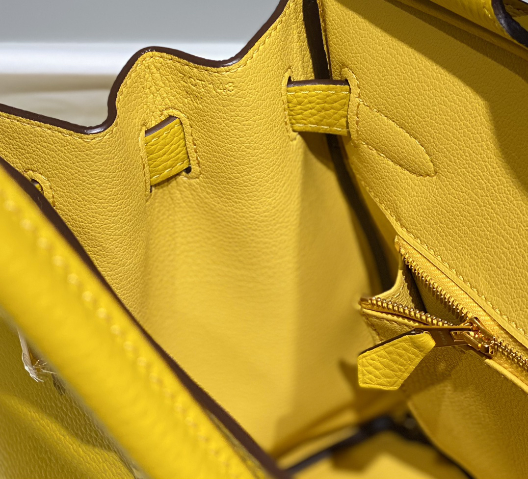 [TOP] HERMES Birkin Togo Leather 30cm - Jaune Ambre & GHW
