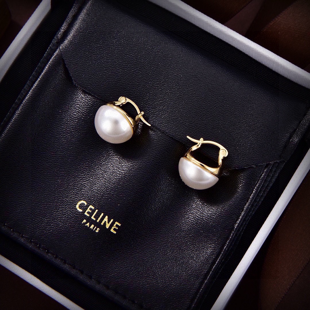 [TOP] CELINE Earrings- Gold - 711 Luxury