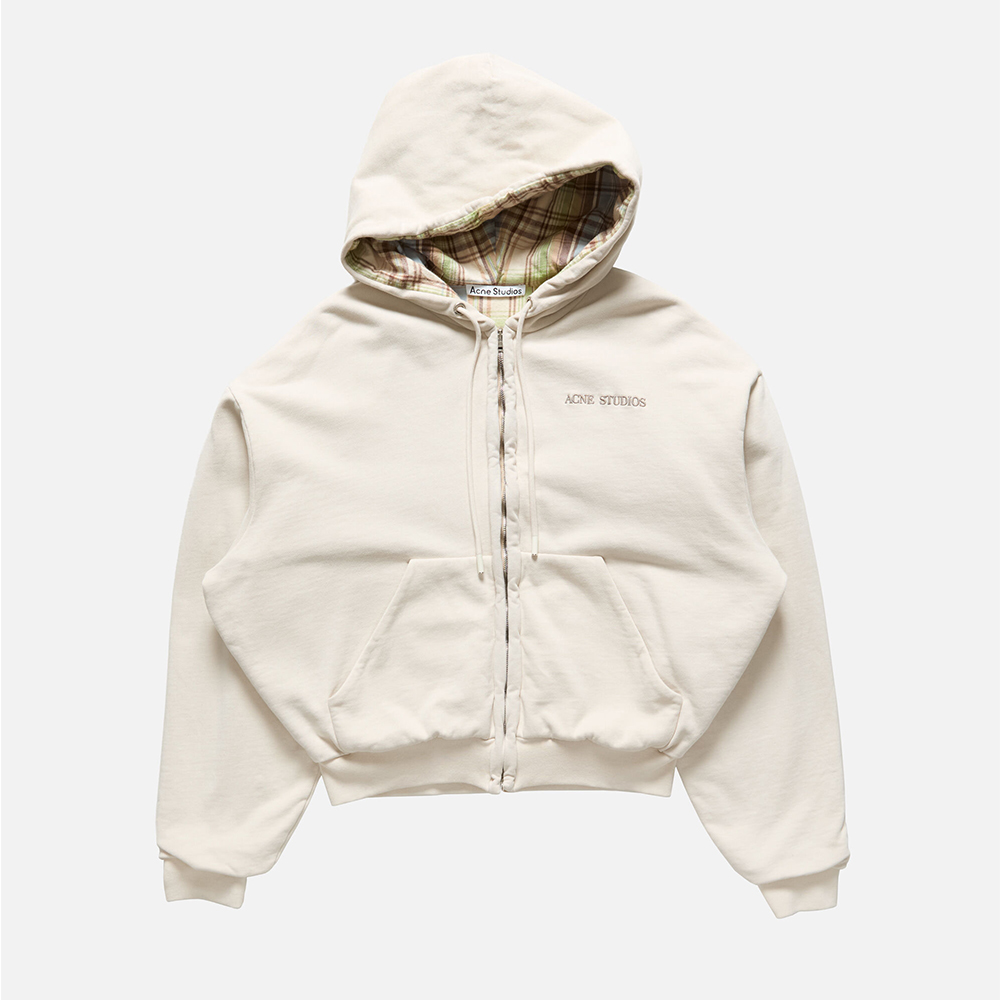 Acne Studios beige Clothing Acne Studios Fleece Hoodie With Logo Pebble Beige #378193 | Nigo Office