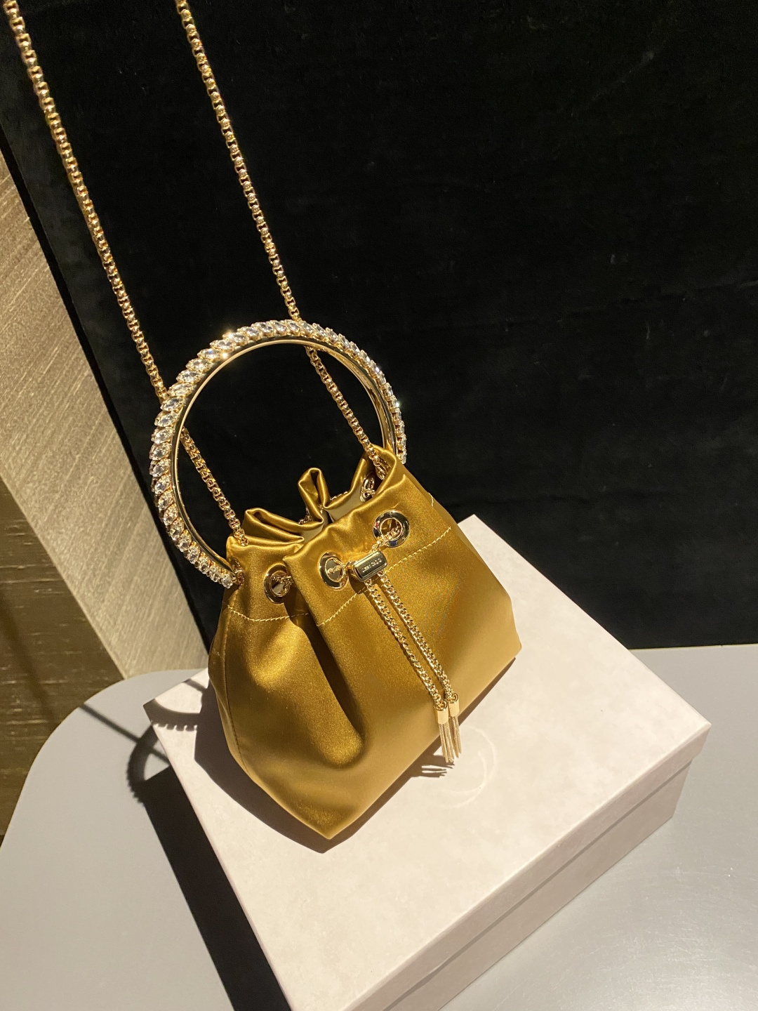 [TOP] JIMMY CHOO Bon Bon Bag 16*15*9.5CM - Gold - 711 Luxury