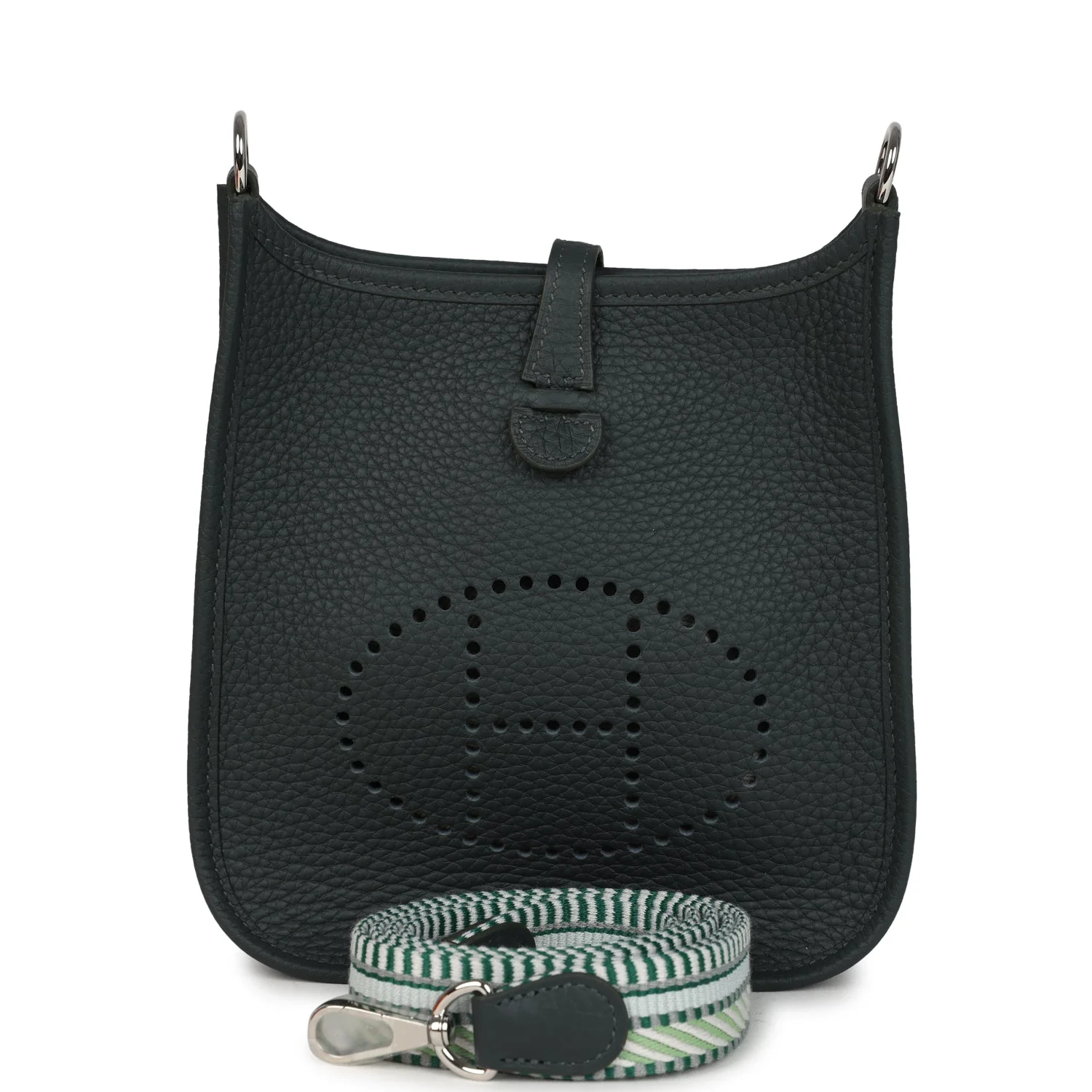 Hermes Evelyne TPM Vert Mangrove Clemence Palladium Hardware