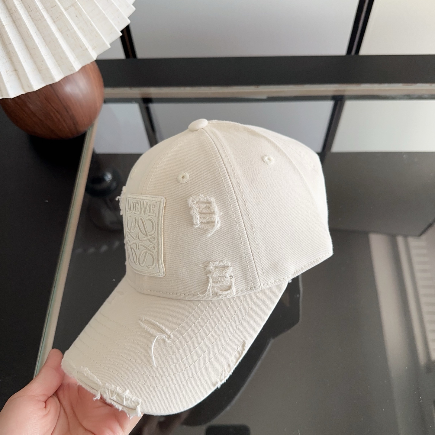 [TOP] LOEWE Baseball Cap - White - 711 Luxury