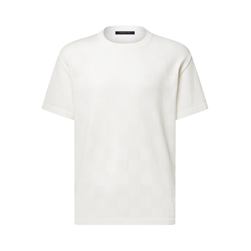 LOUIS VUITTON Pointelle Signature Short-Sleeved Crewneck #381220