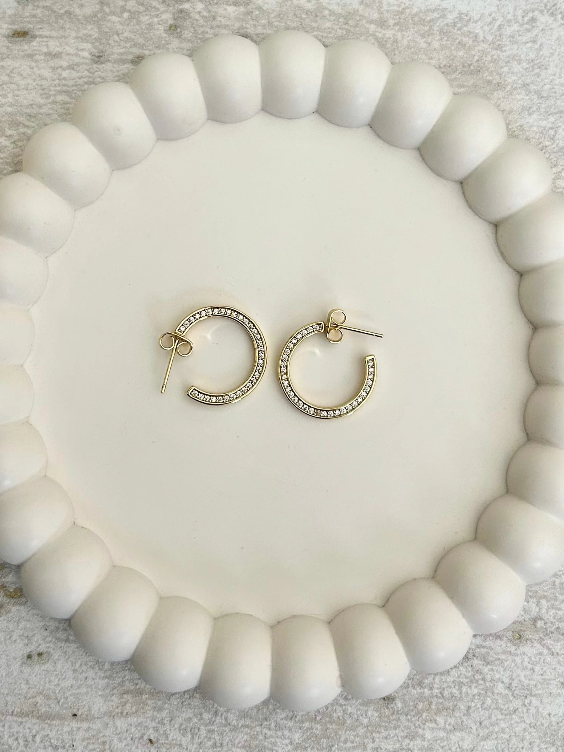 Gold Circle Earrings