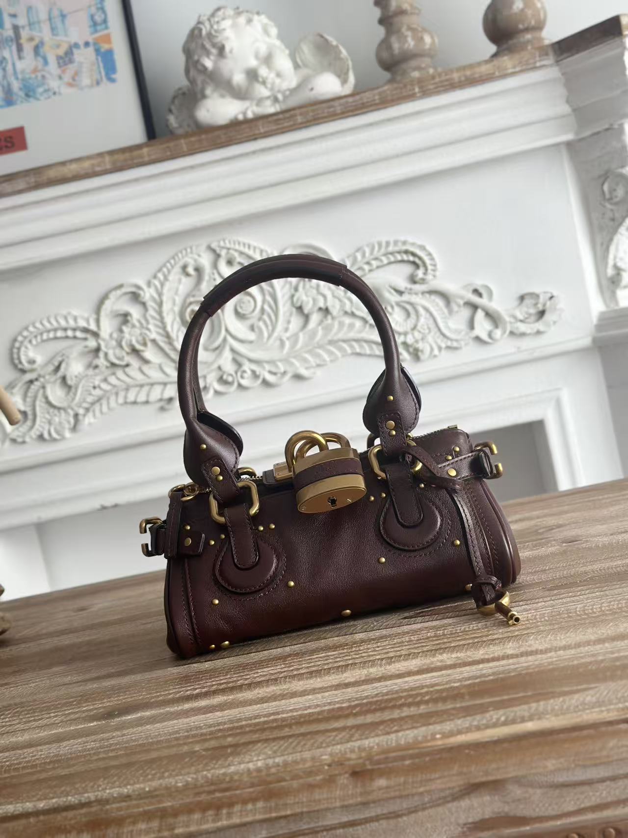 [TOP] Chloe Paddington Bag 26*12*12cm - Chocolate - 711 Luxury