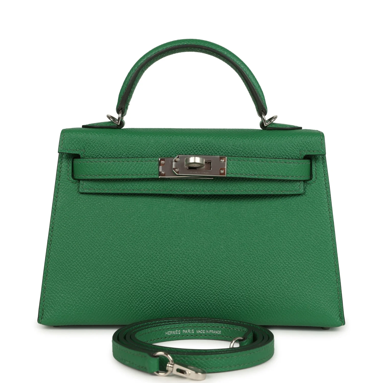 Hermes Kelly Sellier  Cactus Verso Epsom Palladium Hardware