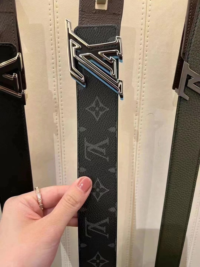 [TOP] Louis Vuitton LV Belt 4cm - Black - 711 Luxury