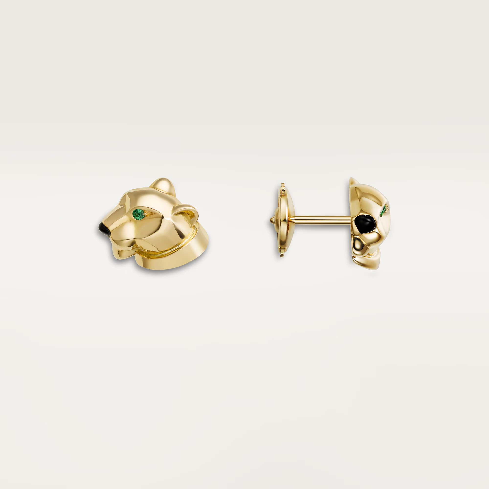 Carty Panther Pure Earrings,Yellow Gold, Stud