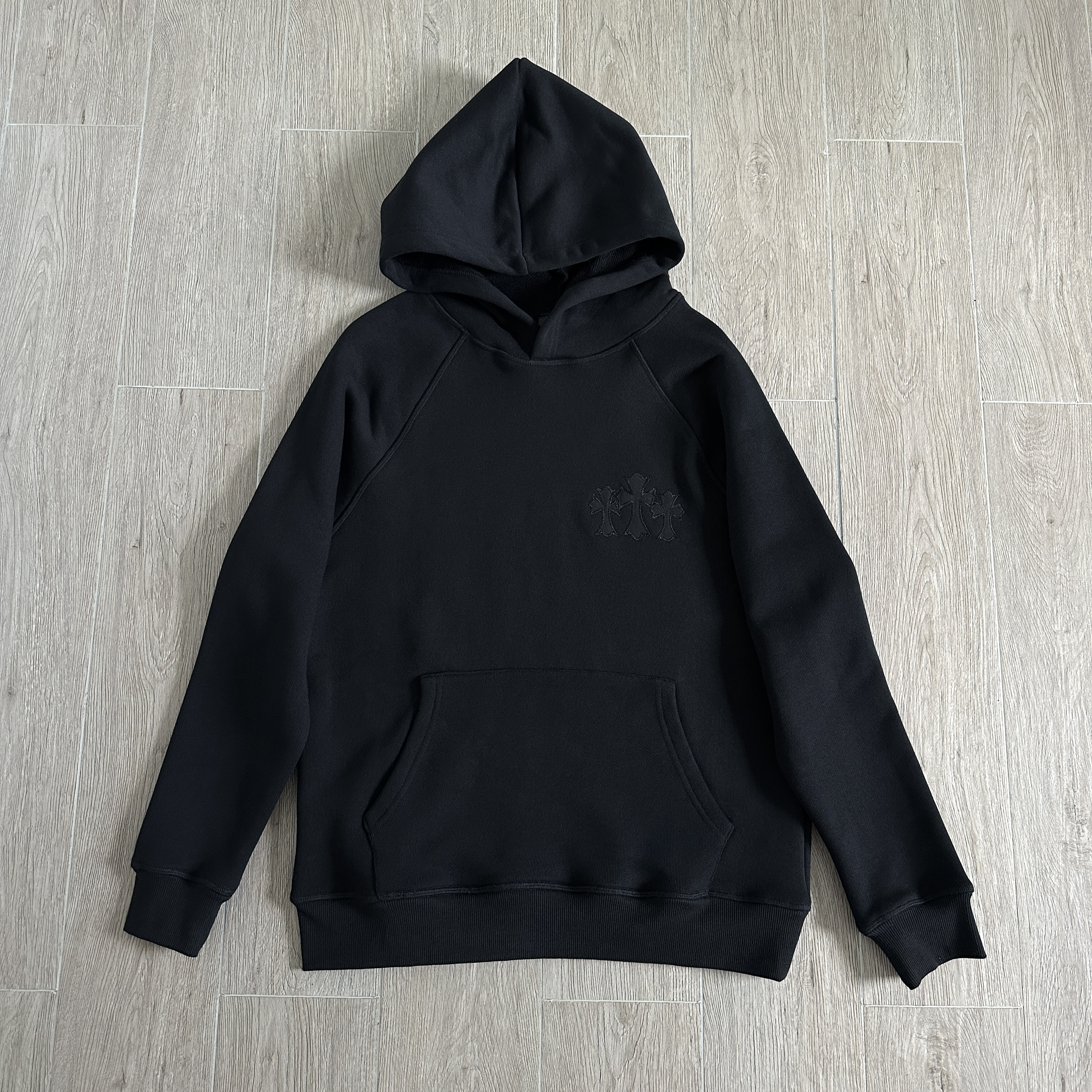 Chrome Hearts black Clothing Chrome Hearts Black Letter Embroidery Hooded Sweatshirt #395192 | Nigo Office