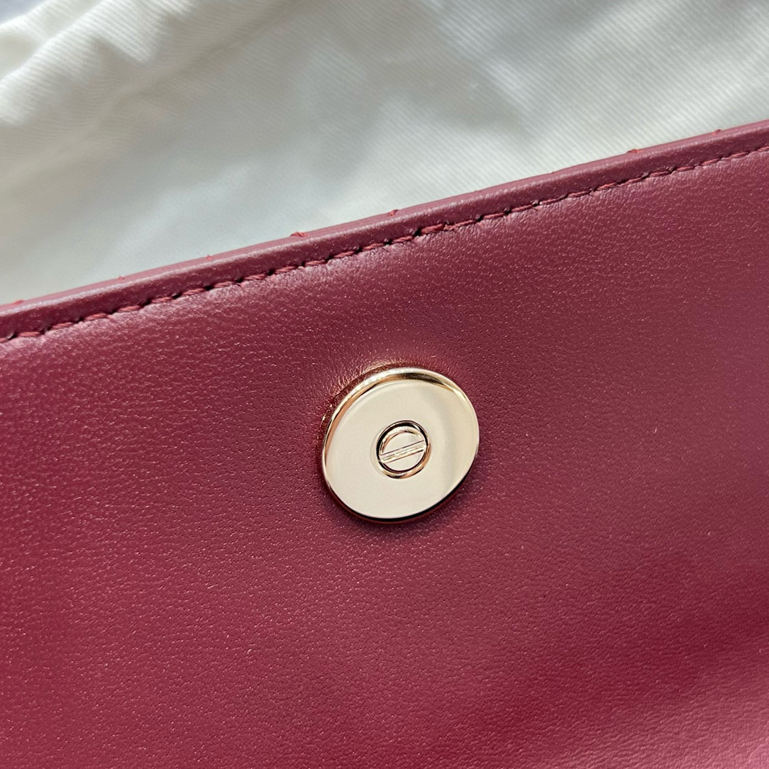 [TOP] Christian Dior My Dior Mini Bag Cannage Lambskin 21*11*4.5cm - Cherry Red