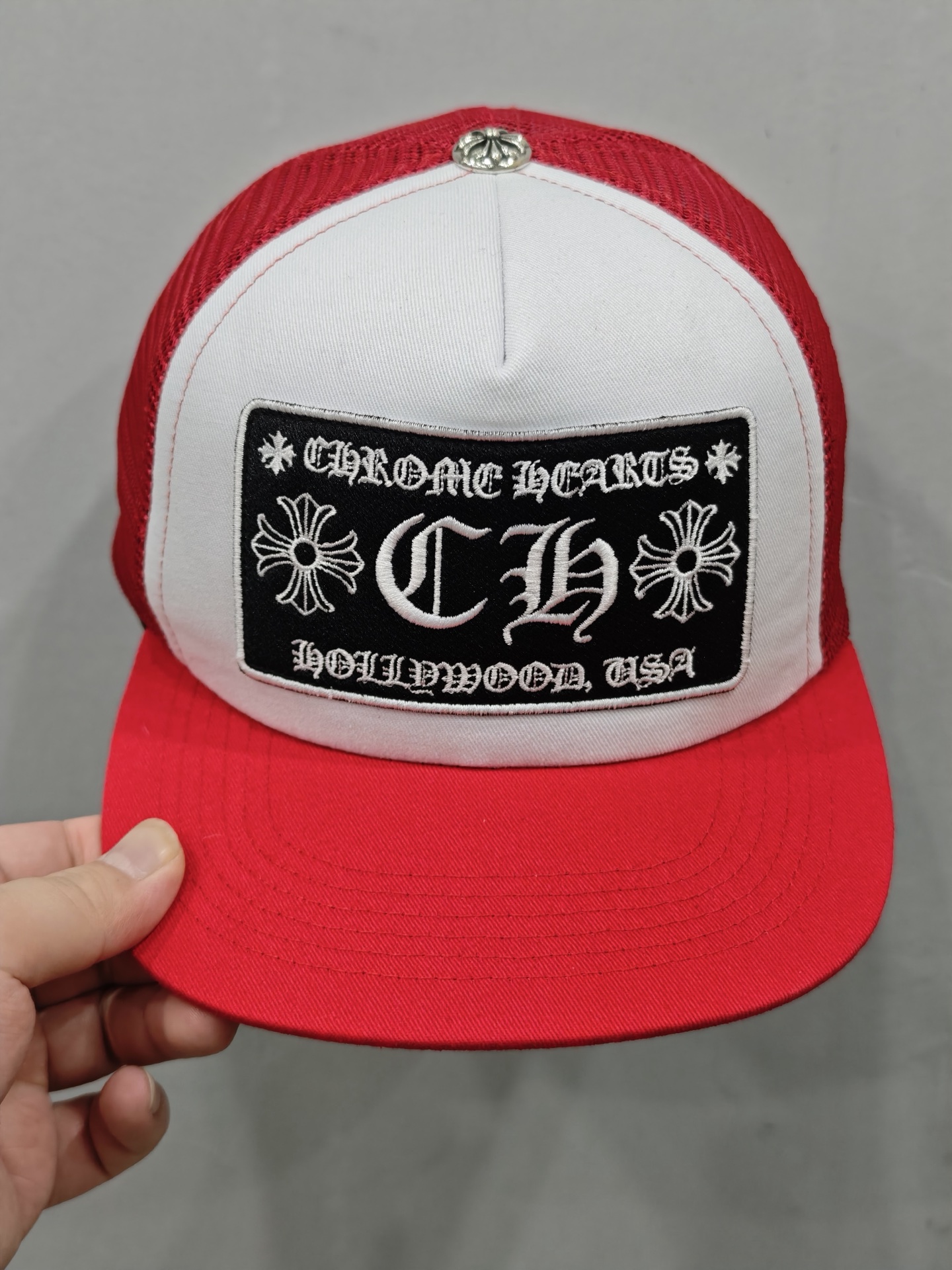 Chrome Hearts Men's Women's Black Letter Embroidered Hip Hop Baseball Cap Casual Duck Tongue Hat #76461