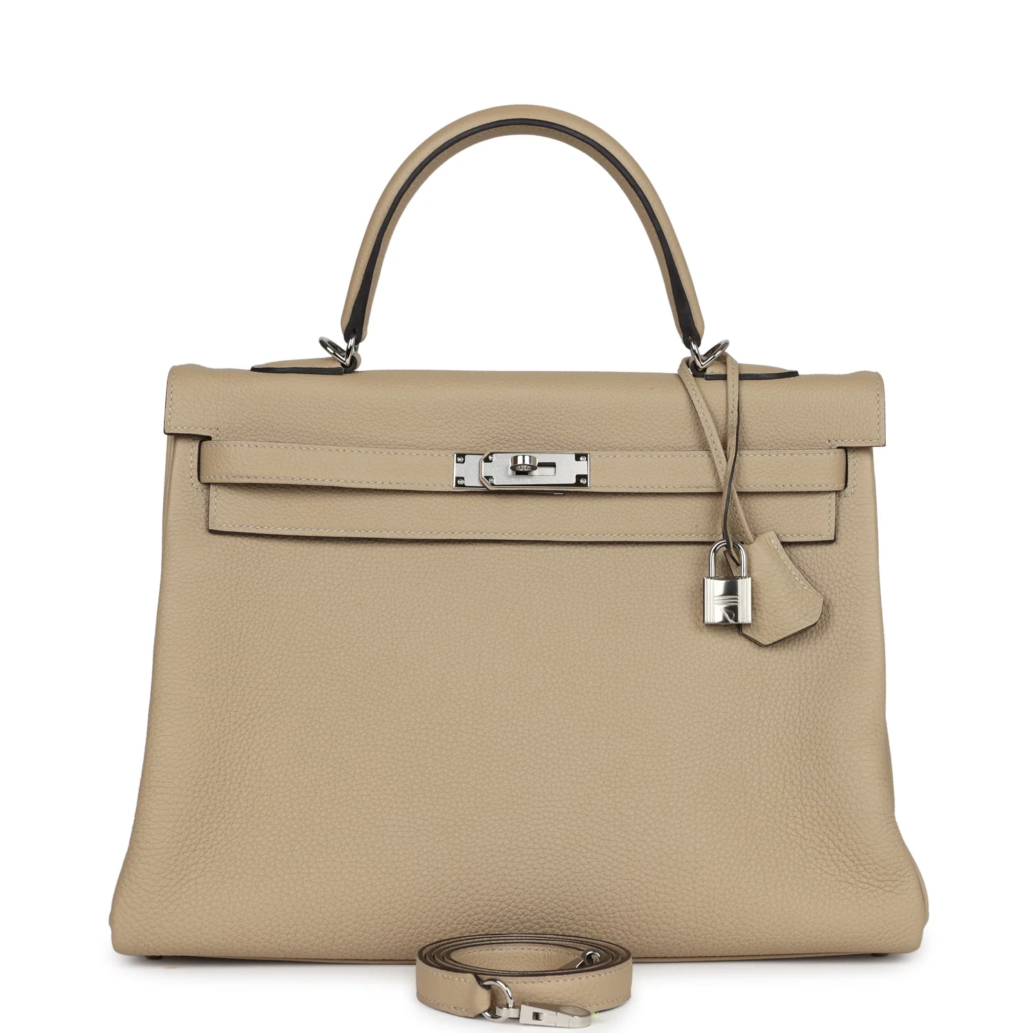 Hermes Kelly Retourne 3 Trench Togo Palladium Hardware
