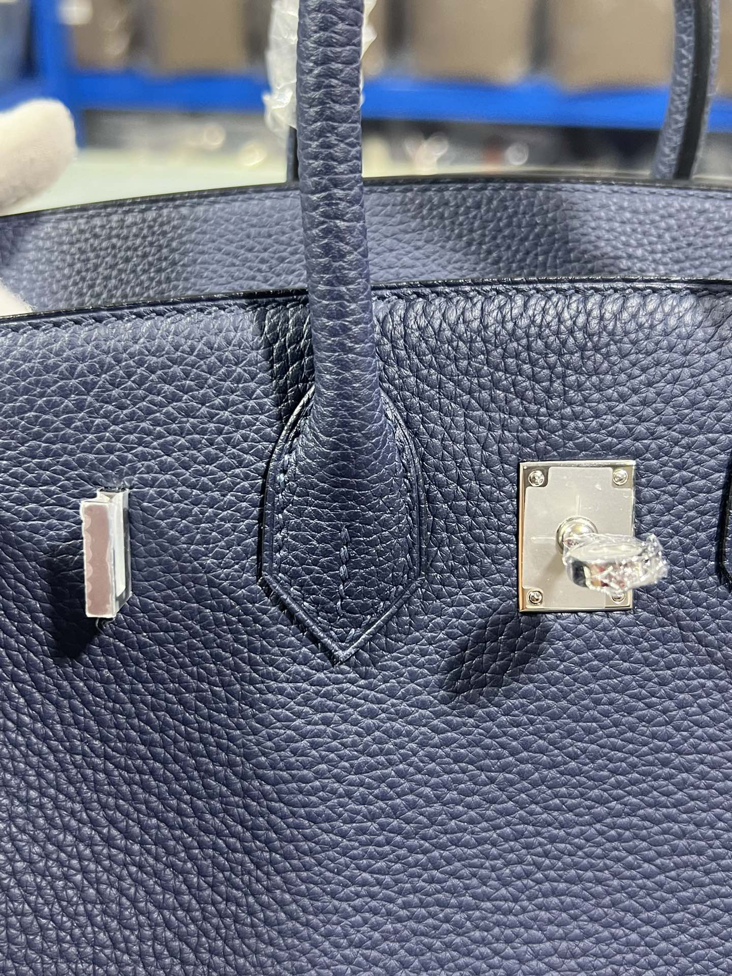 [TOP] HERMES Birkin Togo Leather 25cm - Bleu Indigo & SHW