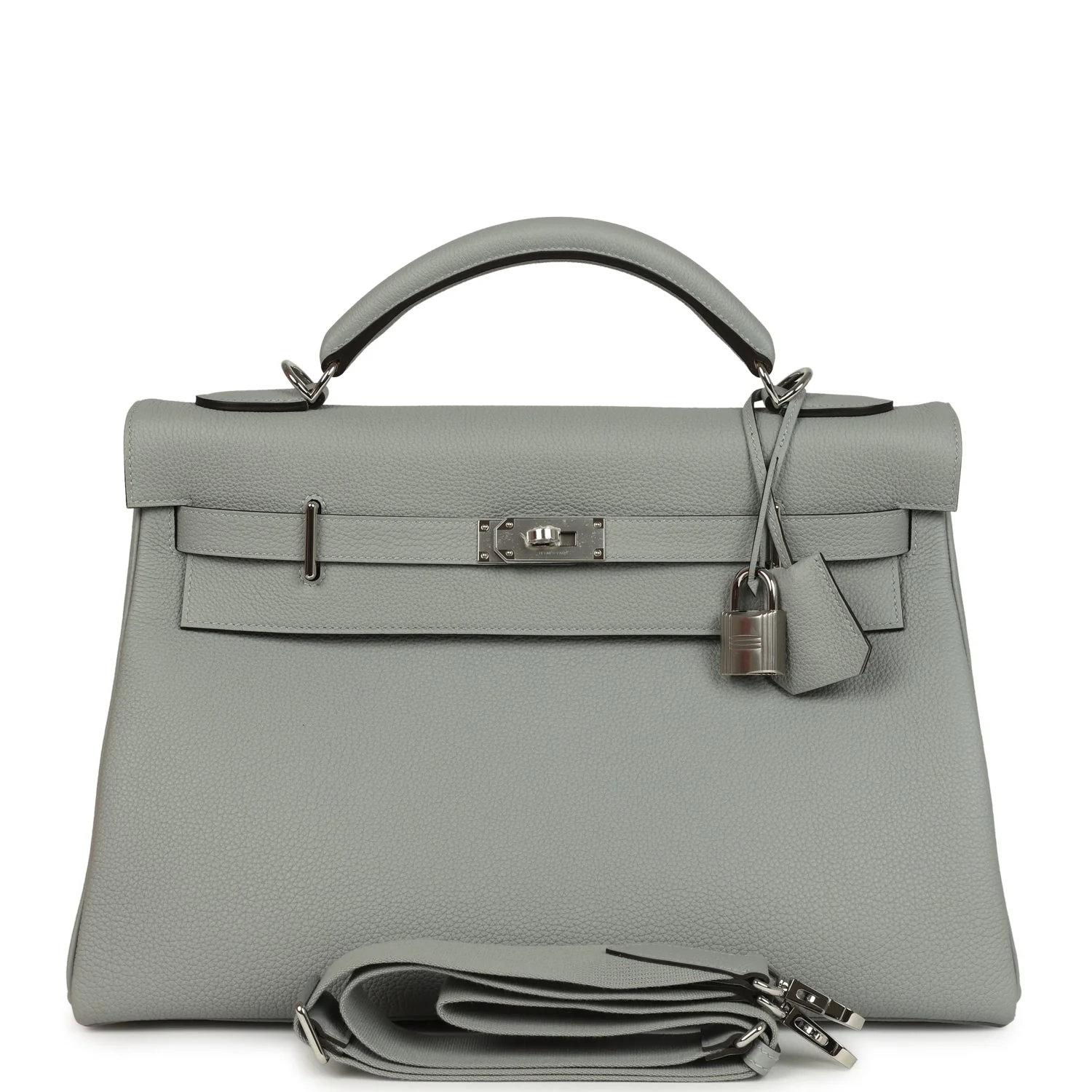 Hermes Kelly 4 Maxi Bleu Glacier Togo Palladium Hardware