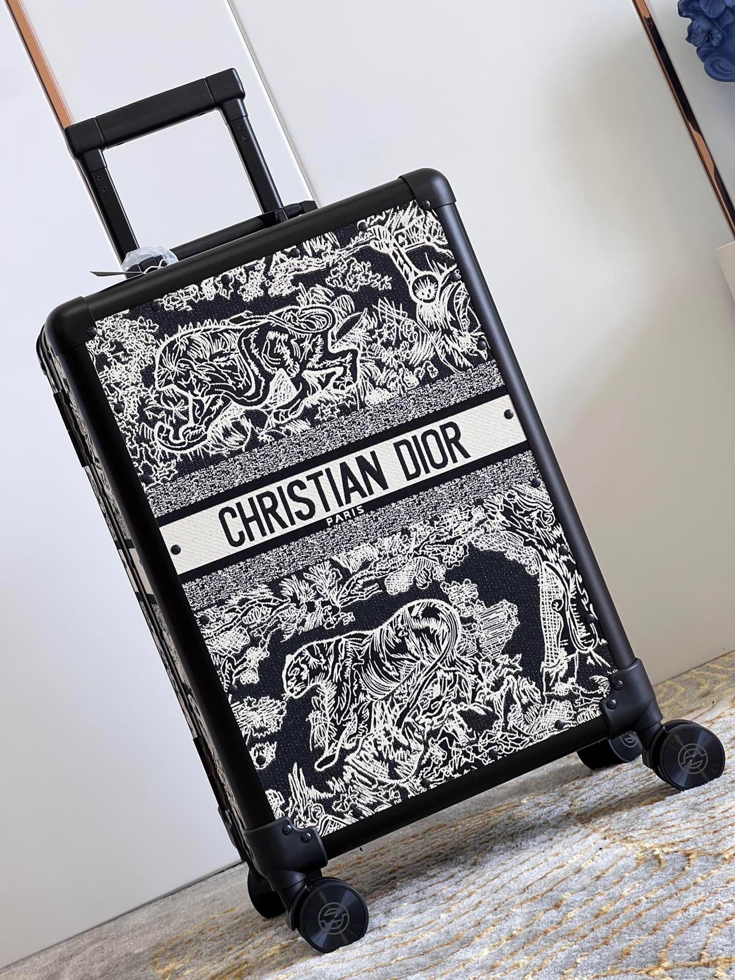 [TOP] Christian Dior Horizon Luggage Box 34-20-55cm - Black - 711 Luxury