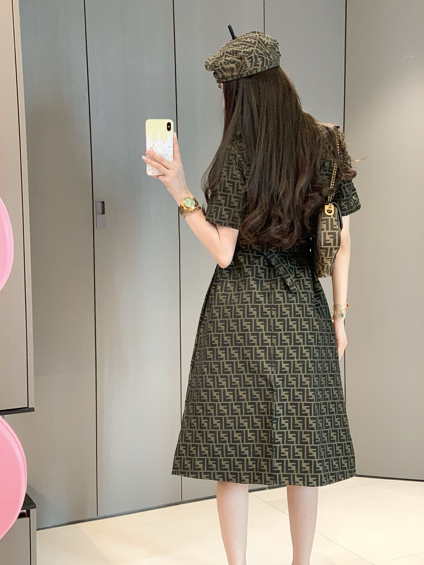 [TOP] FENDI FF Dress - Brown