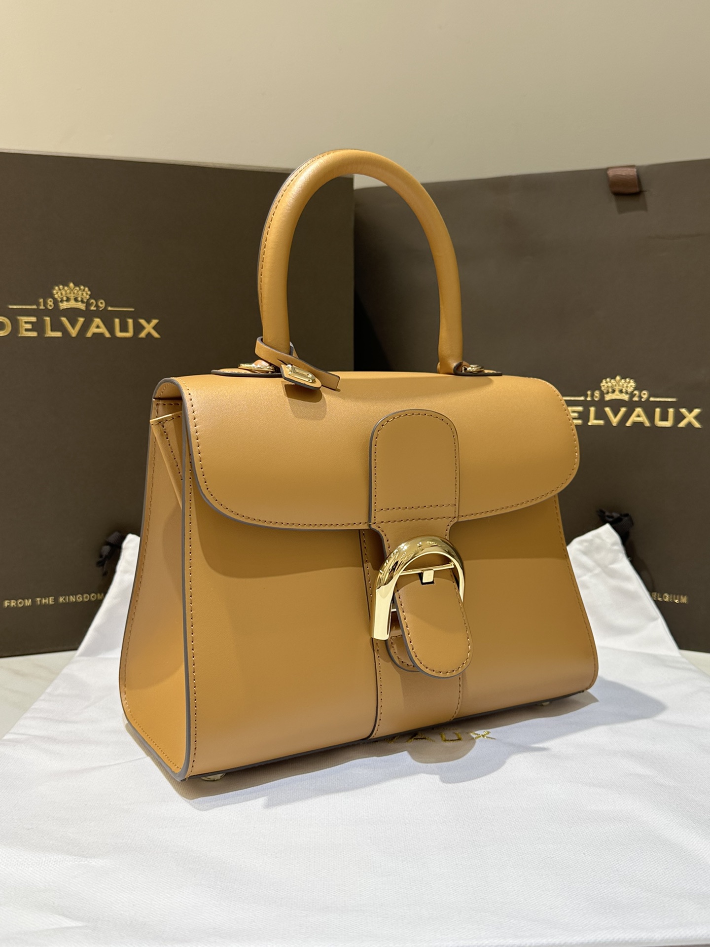 [TOP] Delvaux Brillant Bag Box Leather 24x12x19cm - Brown - 711 Luxury