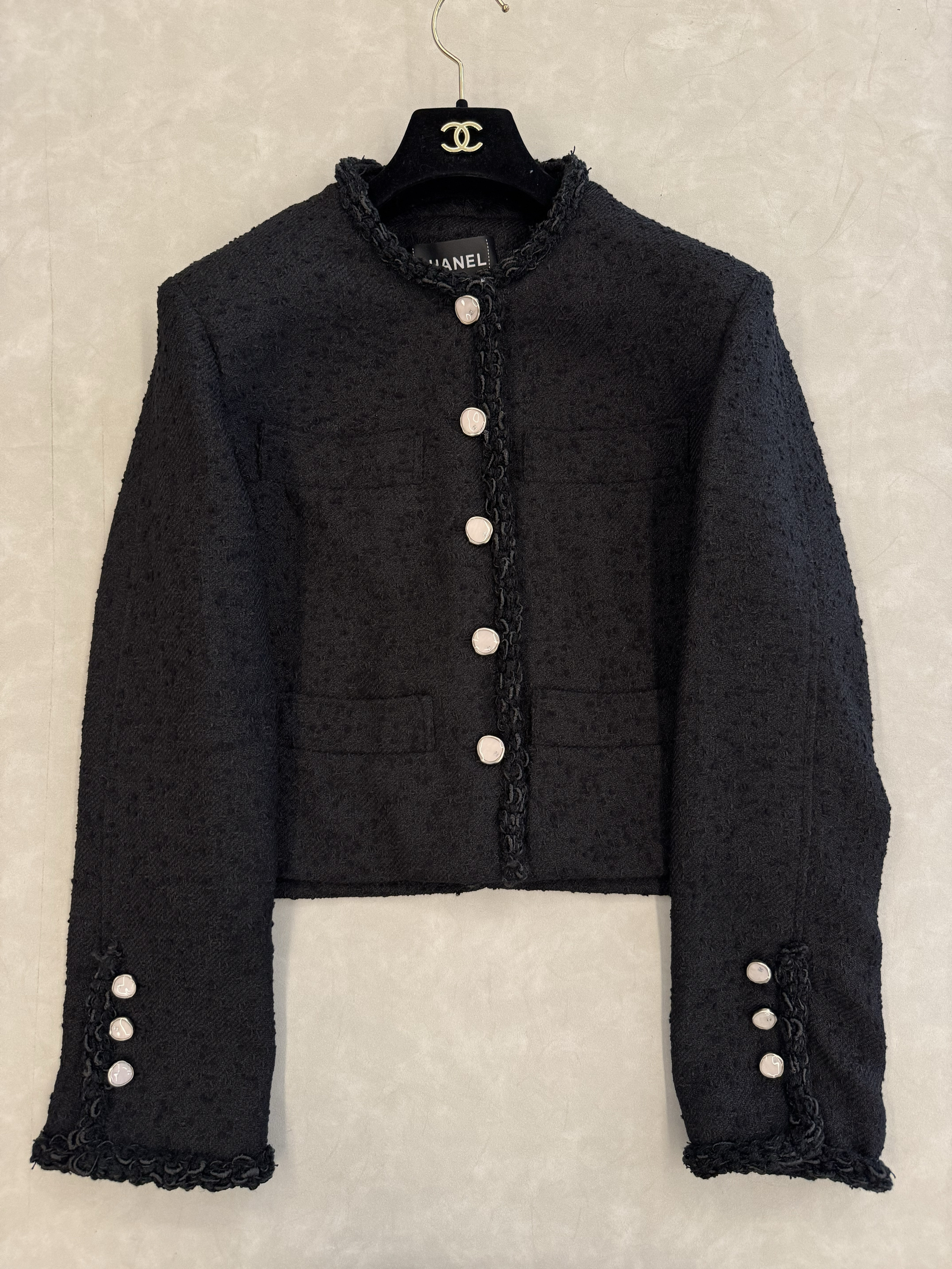 CHANEL Jacket Tweed Fritillaria#388653