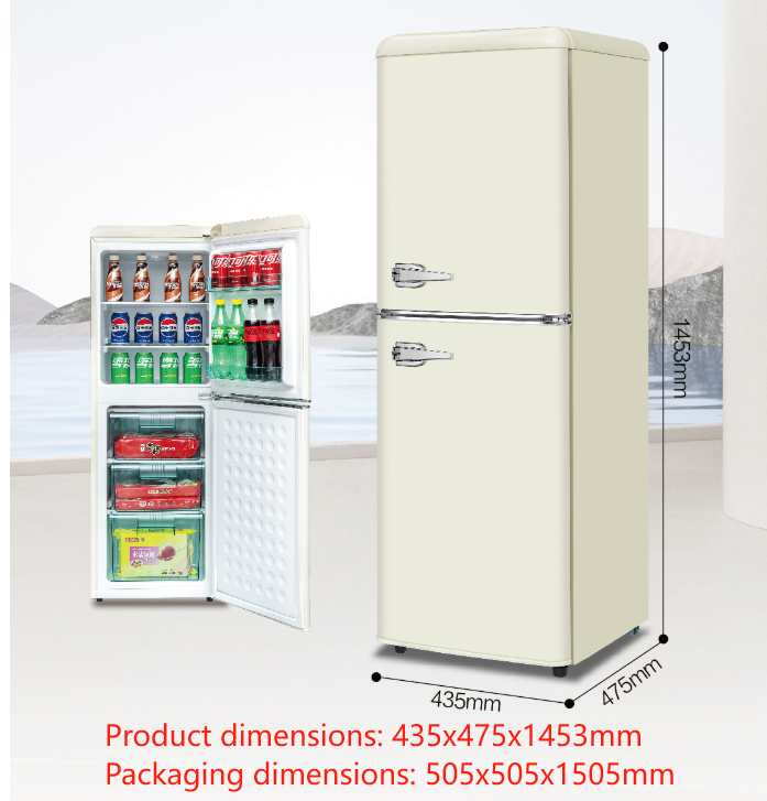 2-Door Retro Refrigerator--0.38CBM