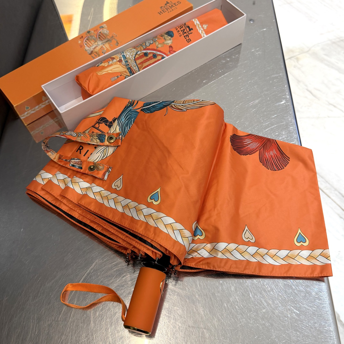[TOP] HERMES Umbrella - Orange - 711 Luxury