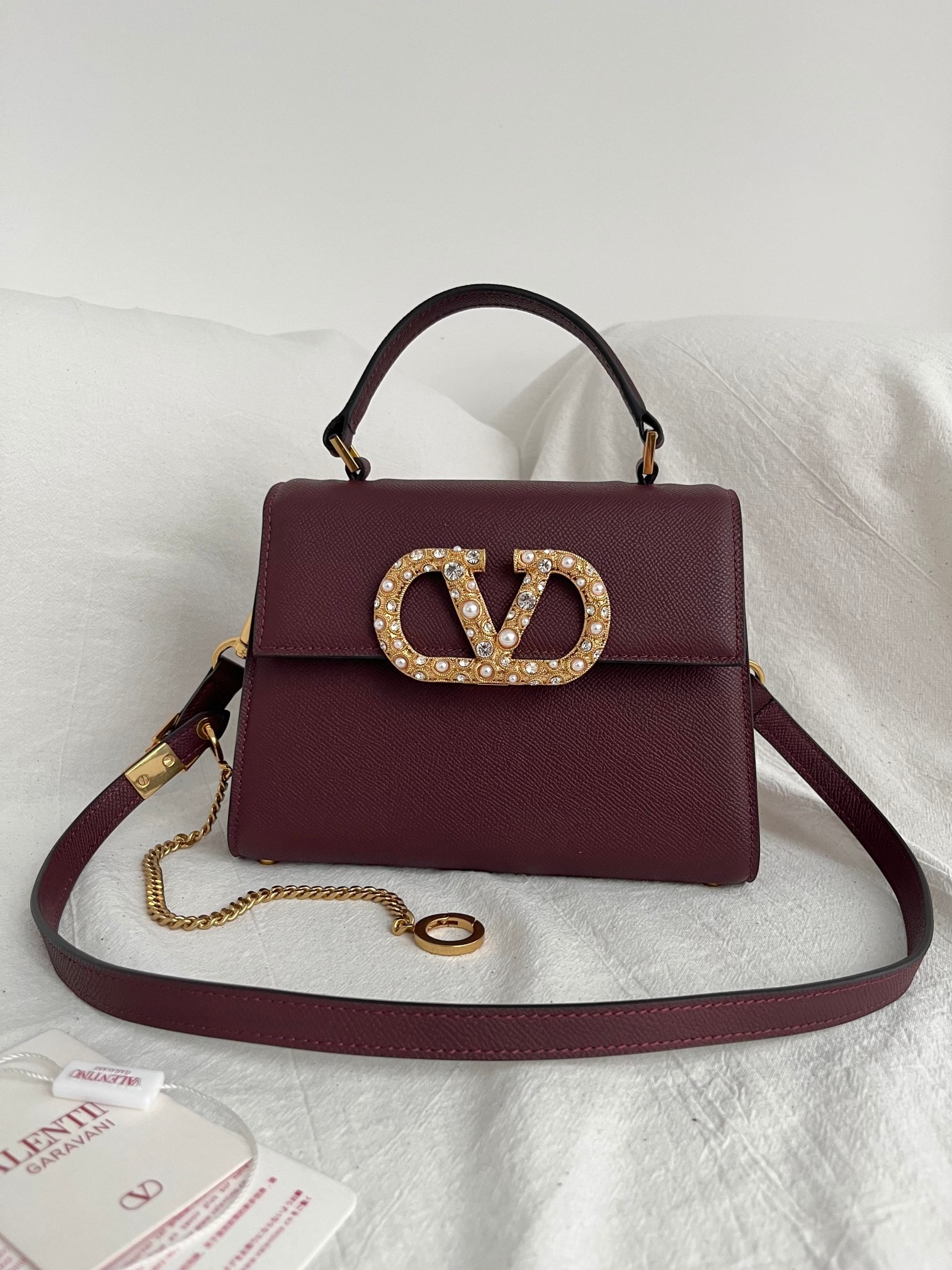 [TOP] VALENTINO Vsling  Bag 22x16x9cm - Claret