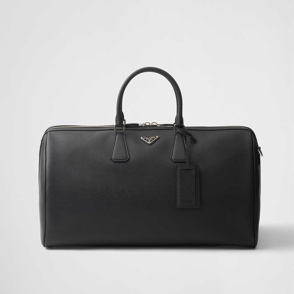 Prada black Bag PRADA Black Saffiano Leather Travel Bag #379101 | Nigo Office