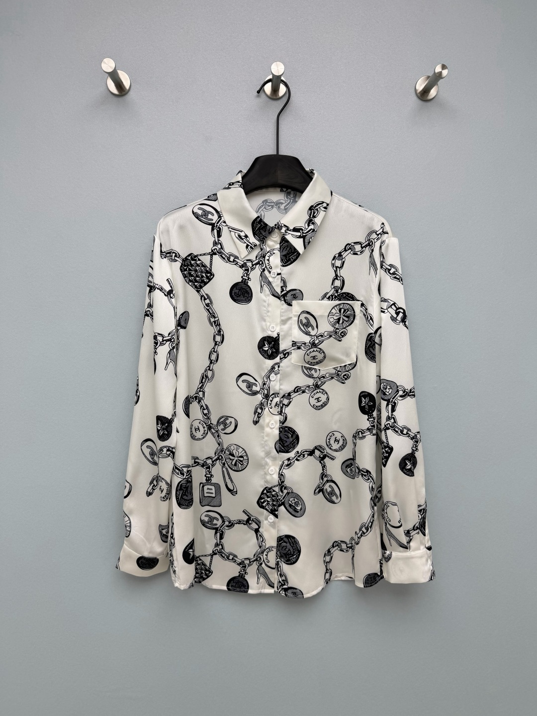 [TOP] CHANEL  Printed Shirt - White - 711 Luxury