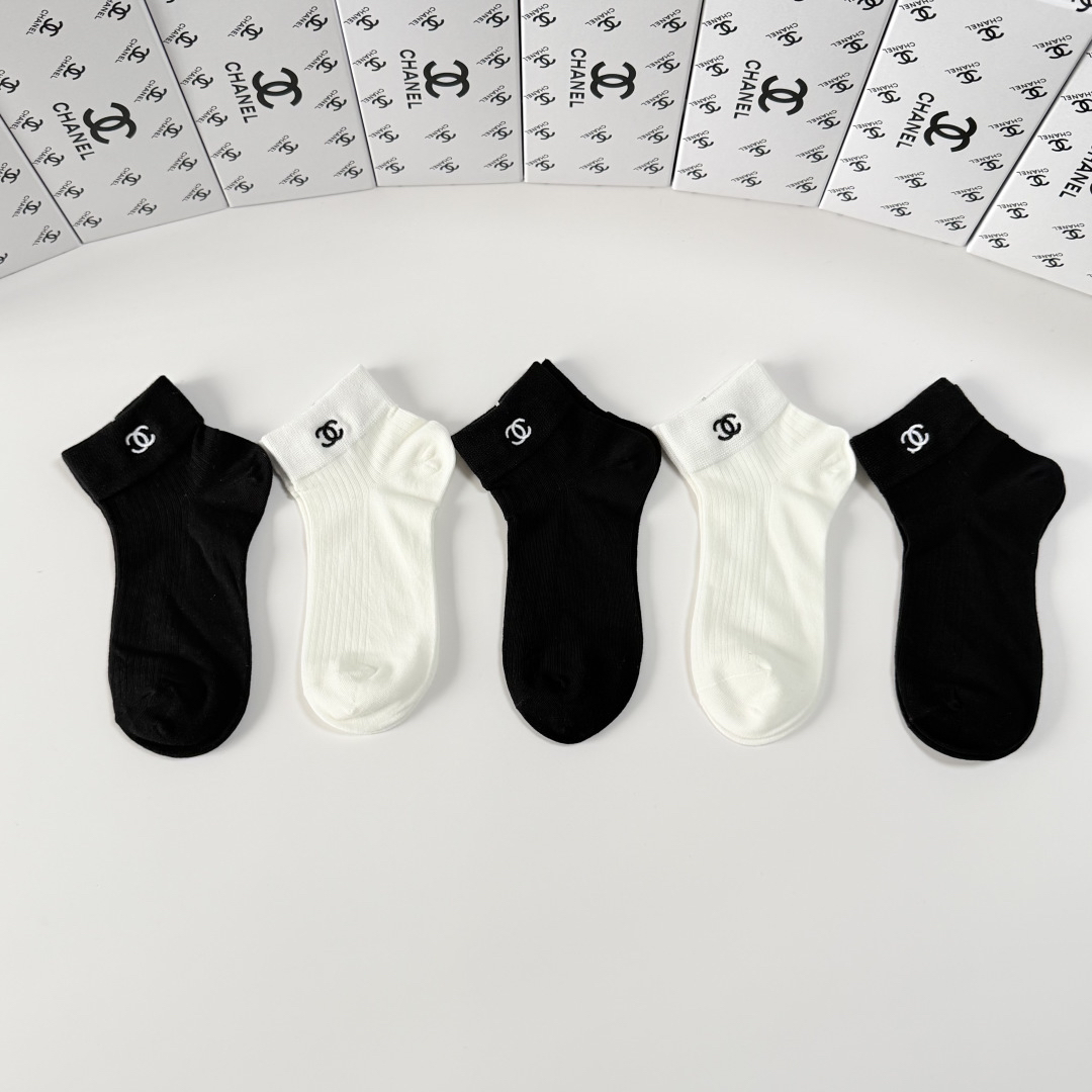 [TOP] CHANEL Socks - 5 Pieces as a Set - 711 Luxury
