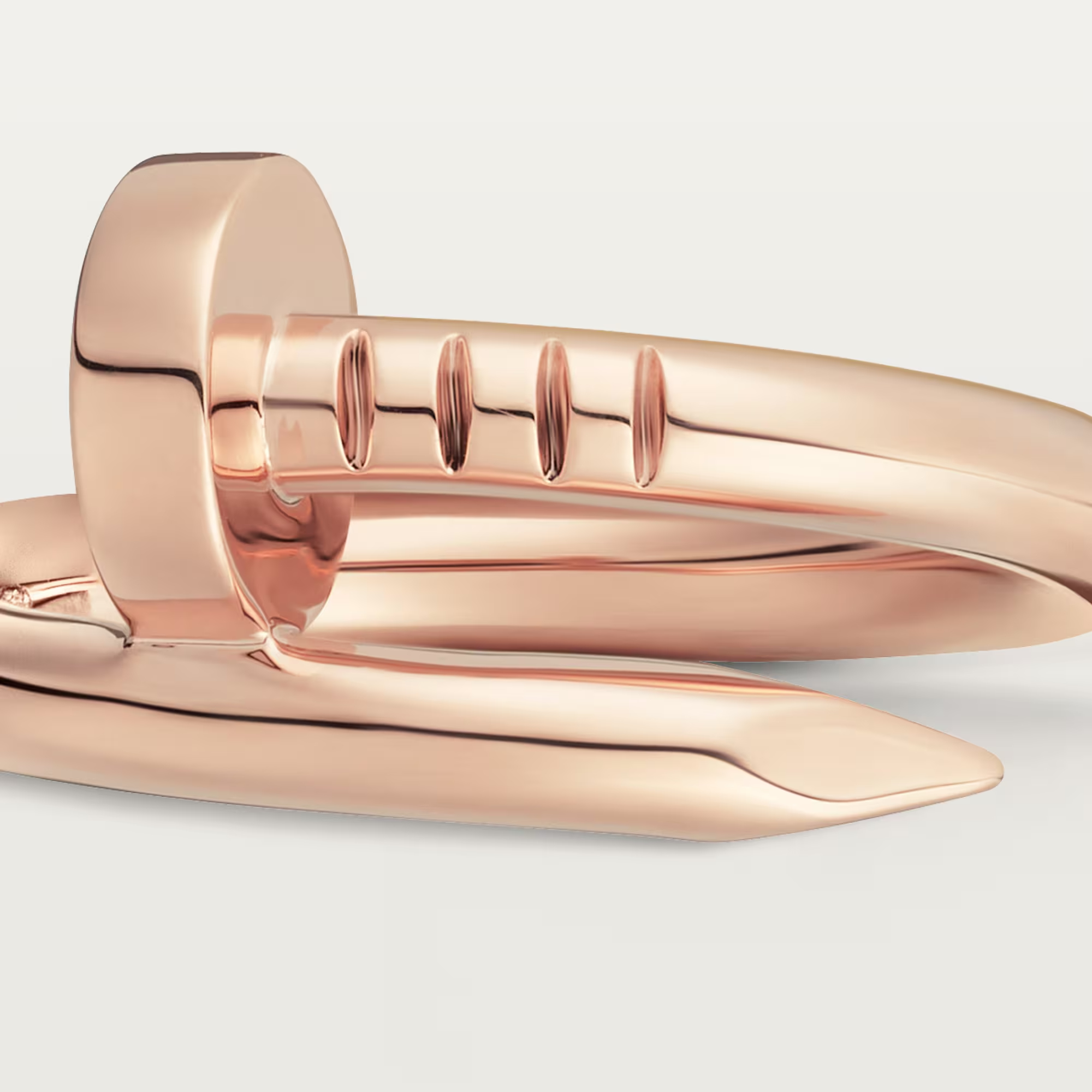Carty Nails Solo Trace Ring, Rose Gold  ,Medium Model
