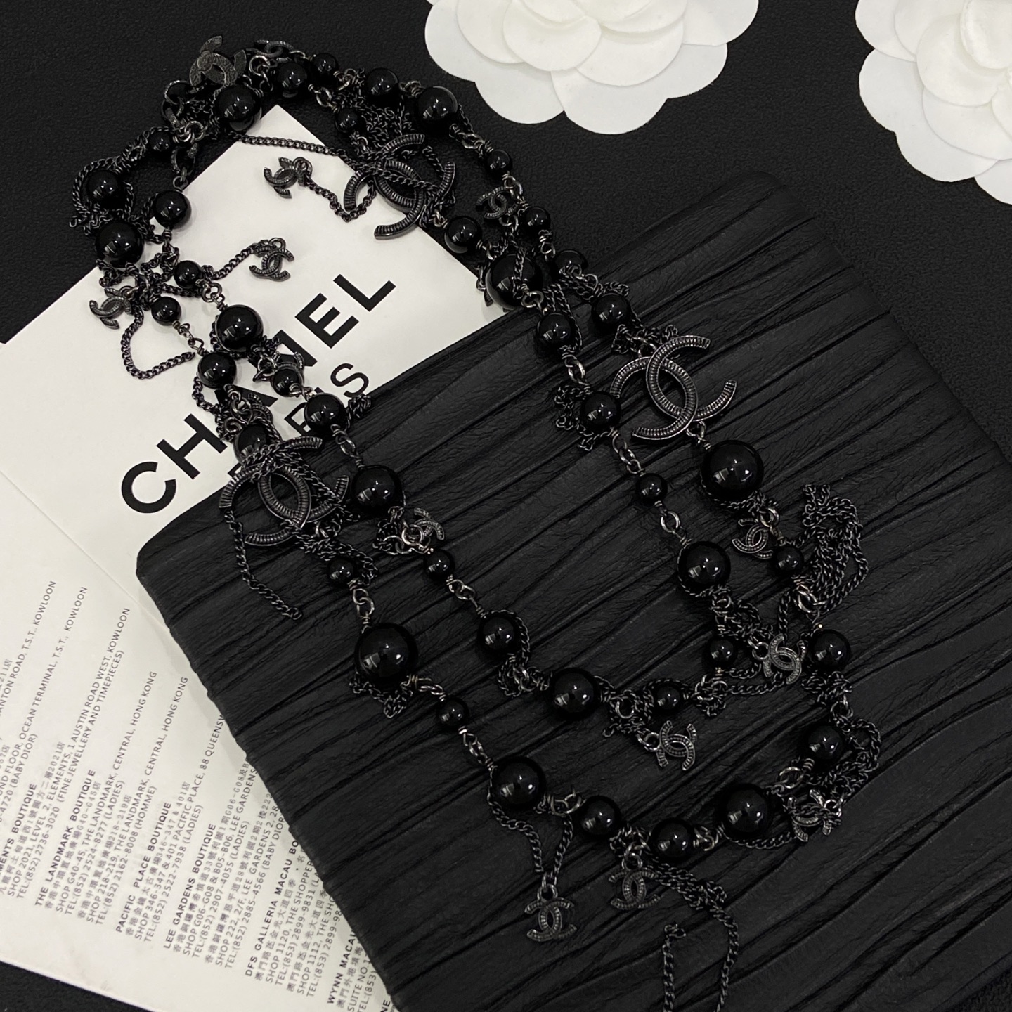 [TOP] CHANEL Long Necklace - Black - 711 Luxury