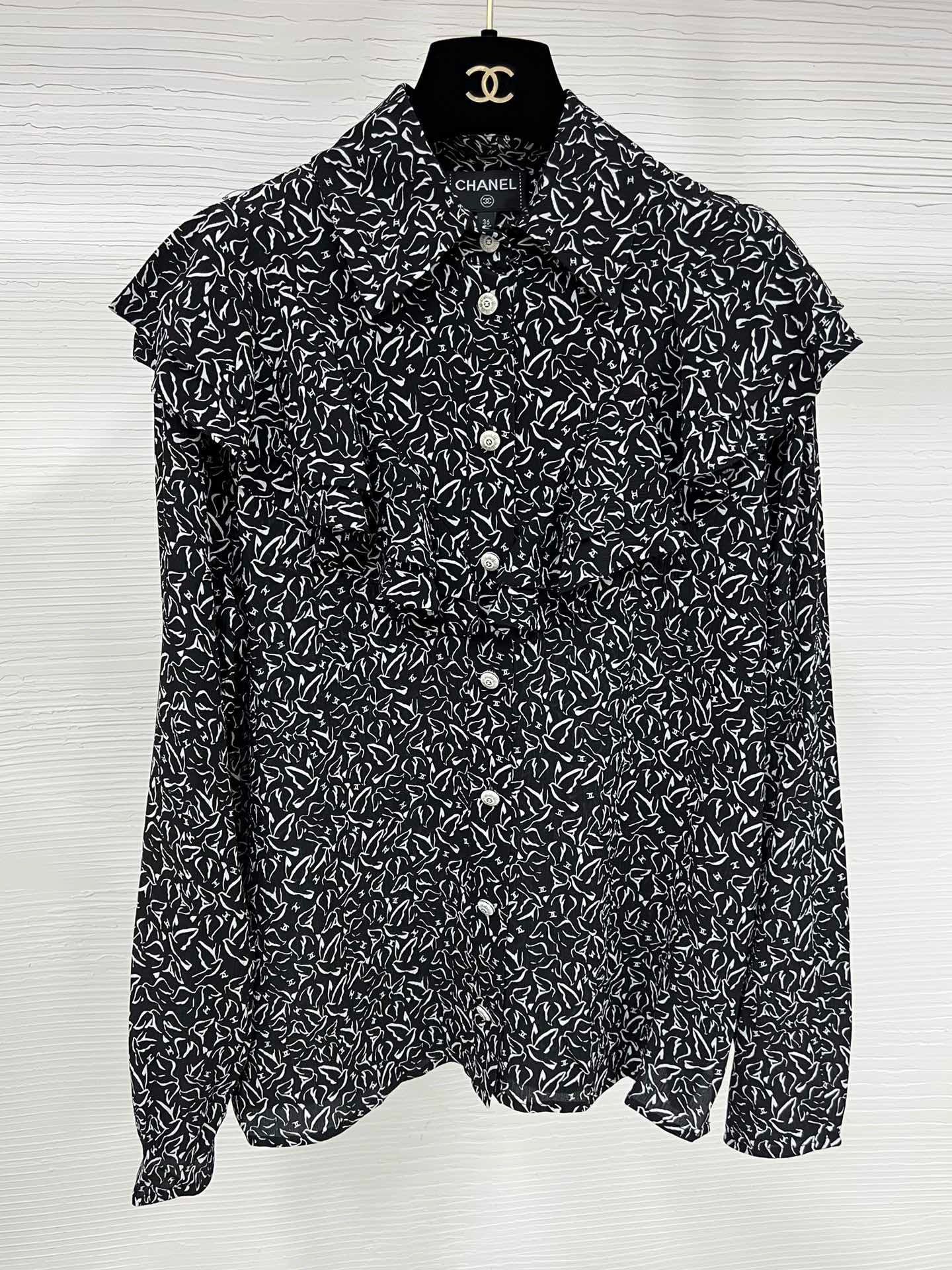 Chanel Silk Peace Dove Shirt #378959
