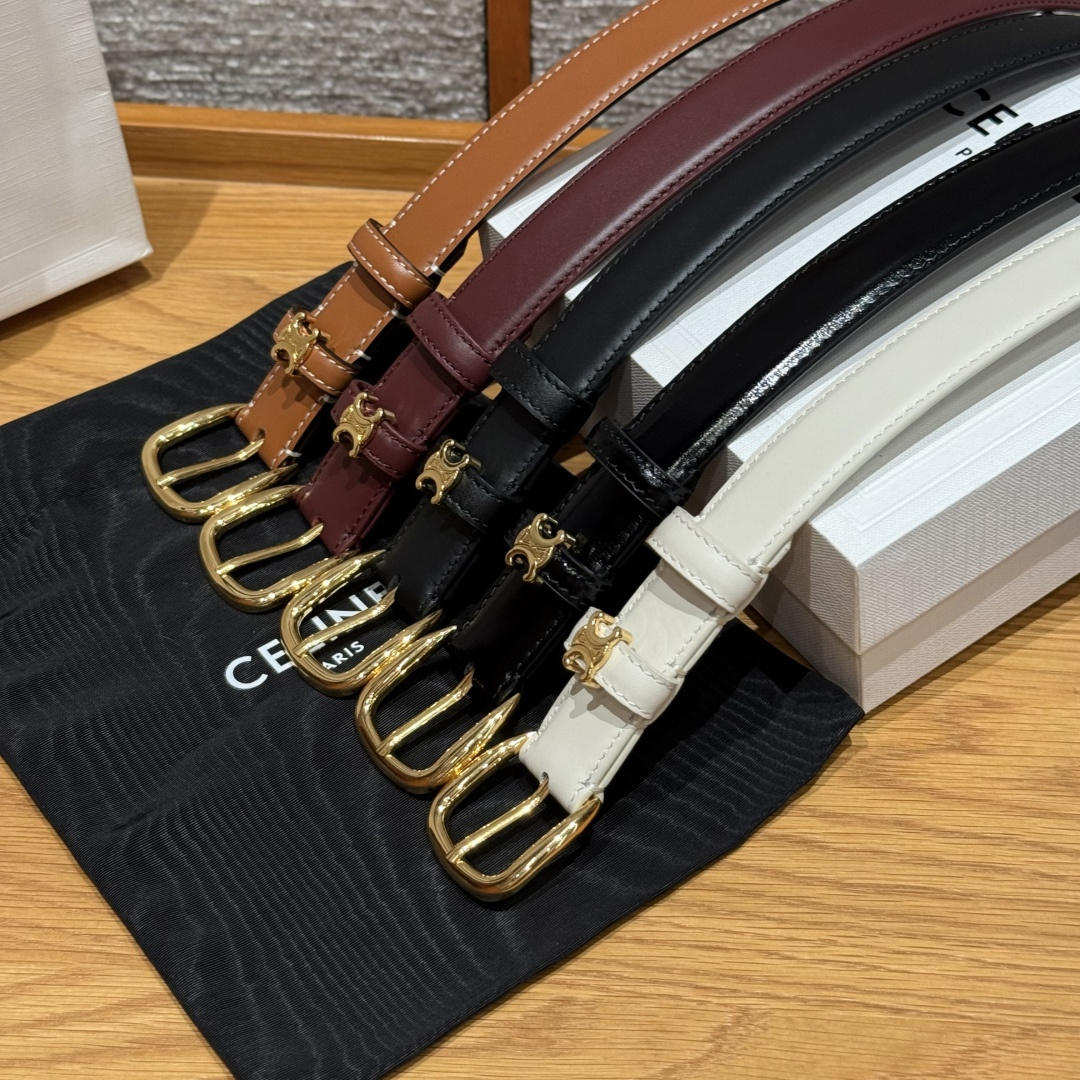 Celine Belt Celine TAURILLON VIVIENNE 25mm Belt #387497 | Nigo Office