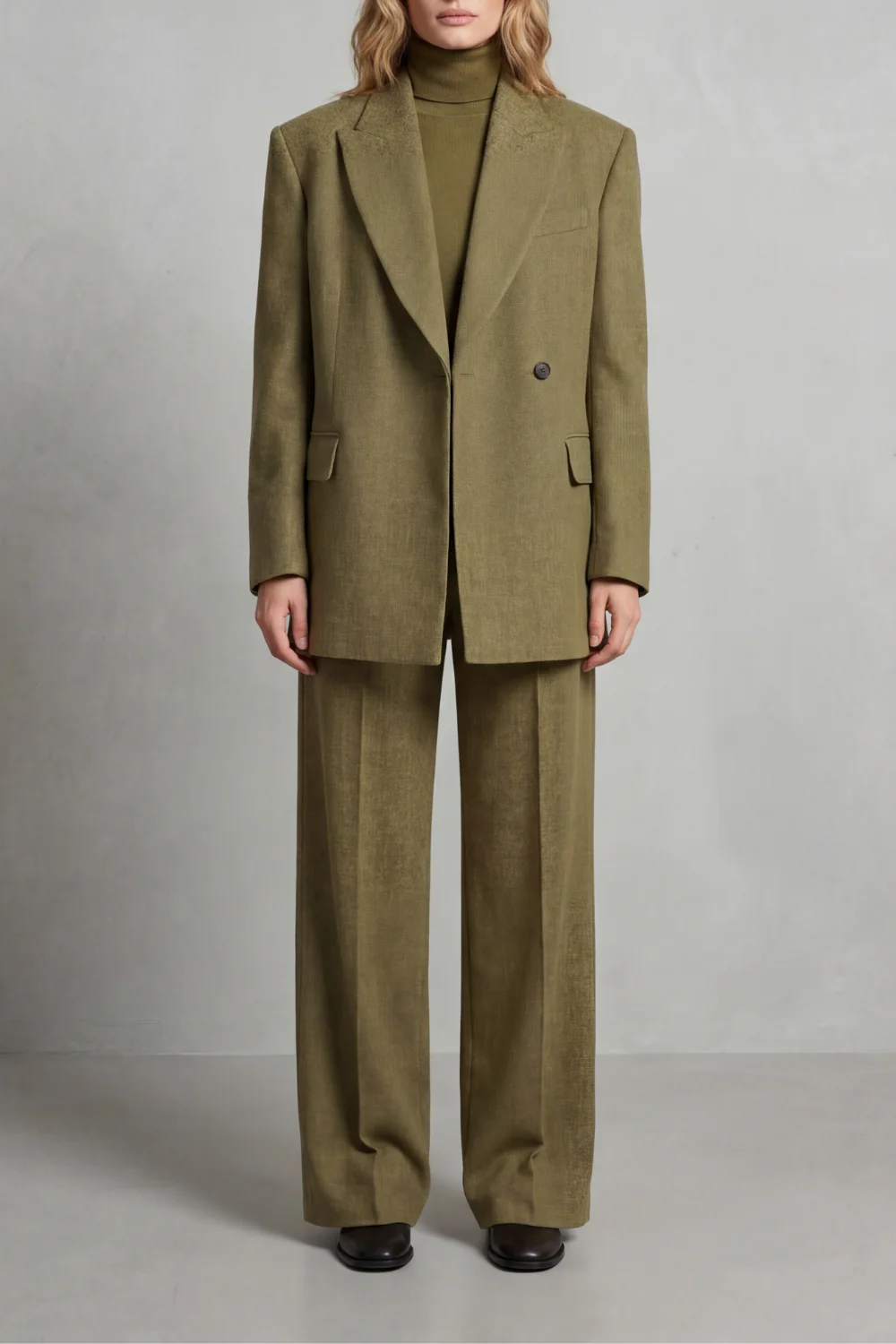 Brenda – Timeless Tailored Set – Structured Blazer & Wide-Leg Trouser