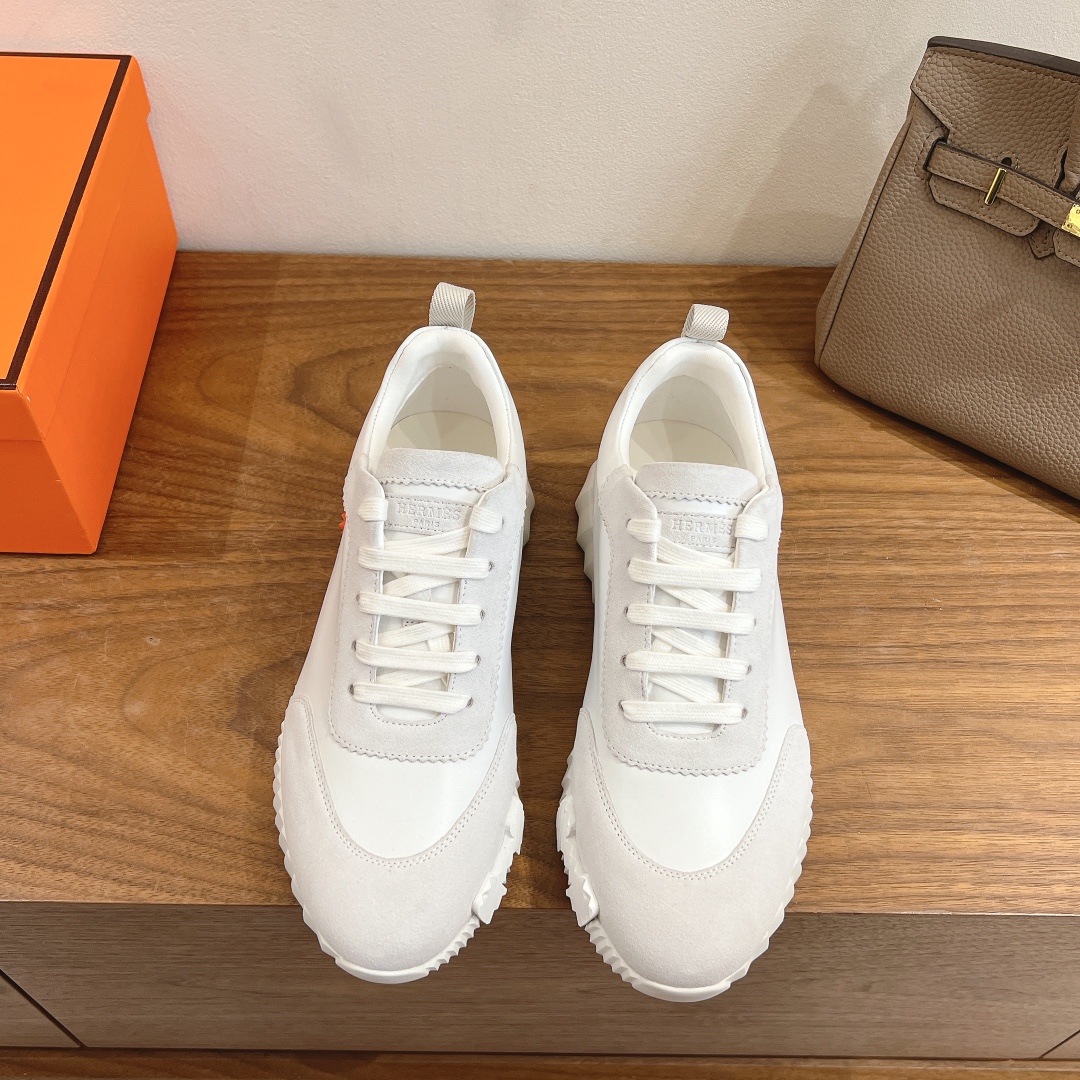 [TOP] HERMES Men's/Women's Casual Shoes - White - 711 Luxury