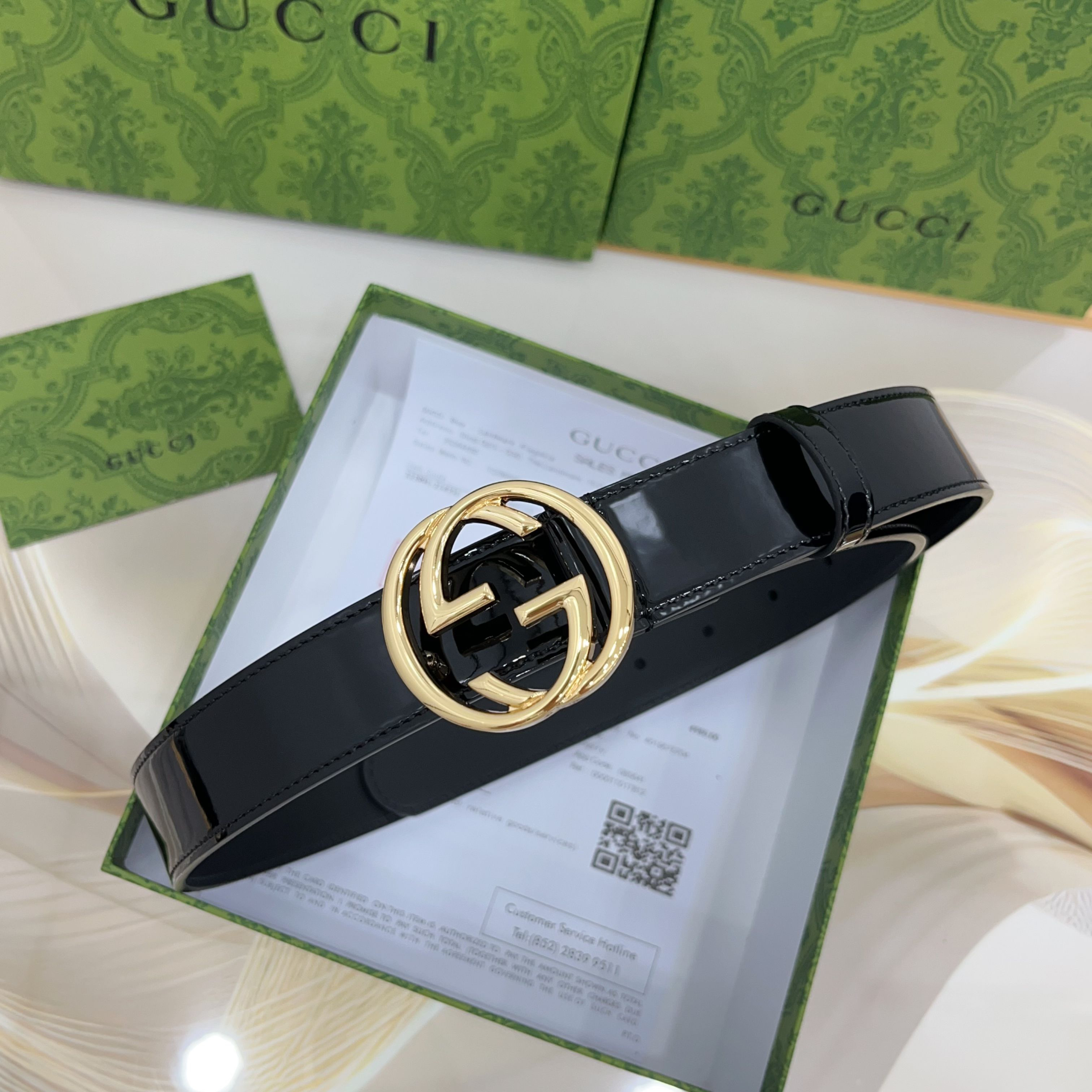 [TOP] GUCCI  Belt 3 cm - Black - 711 Luxury