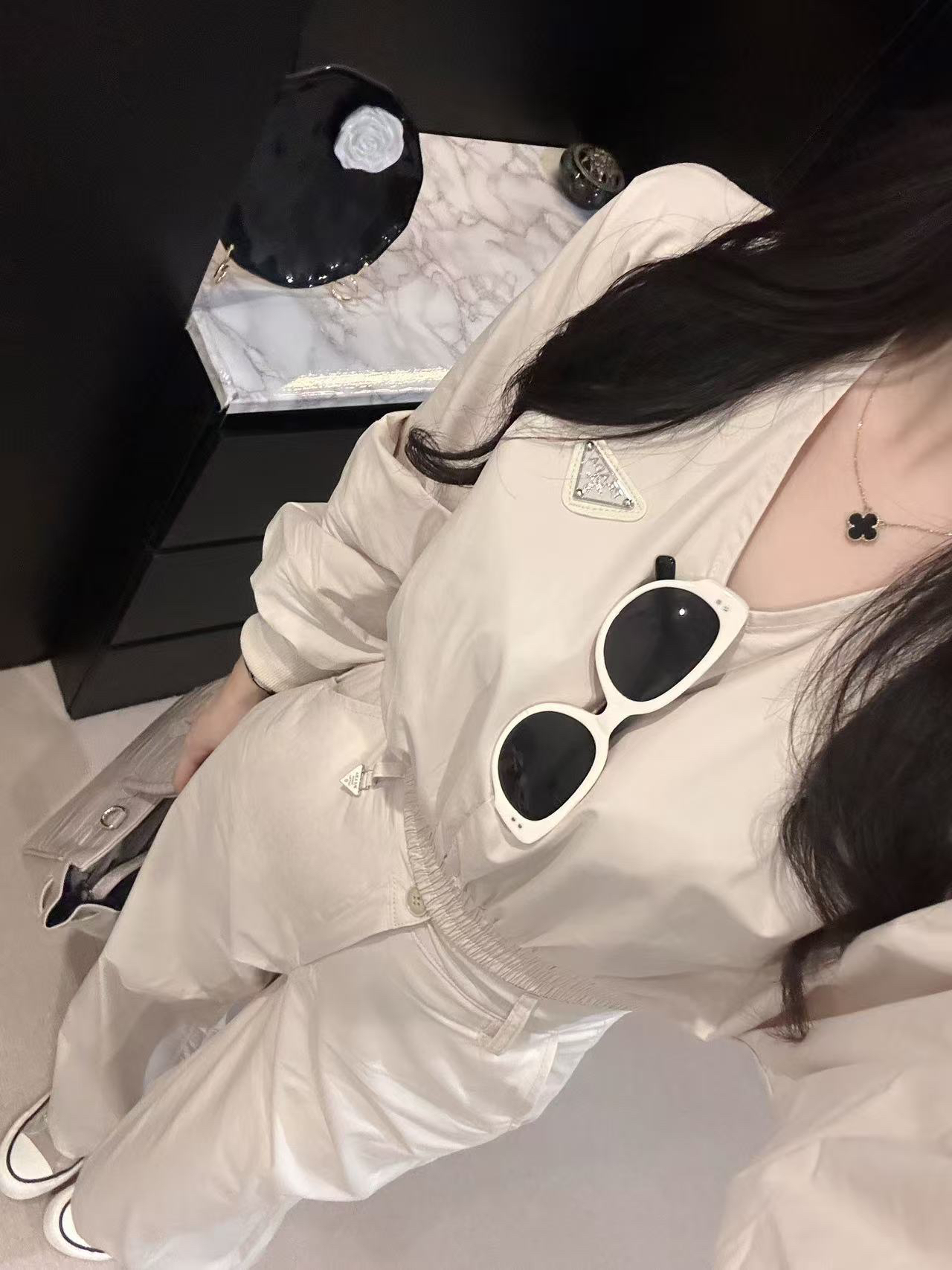 [TOP] PRADA Top + Pants Set - Beige