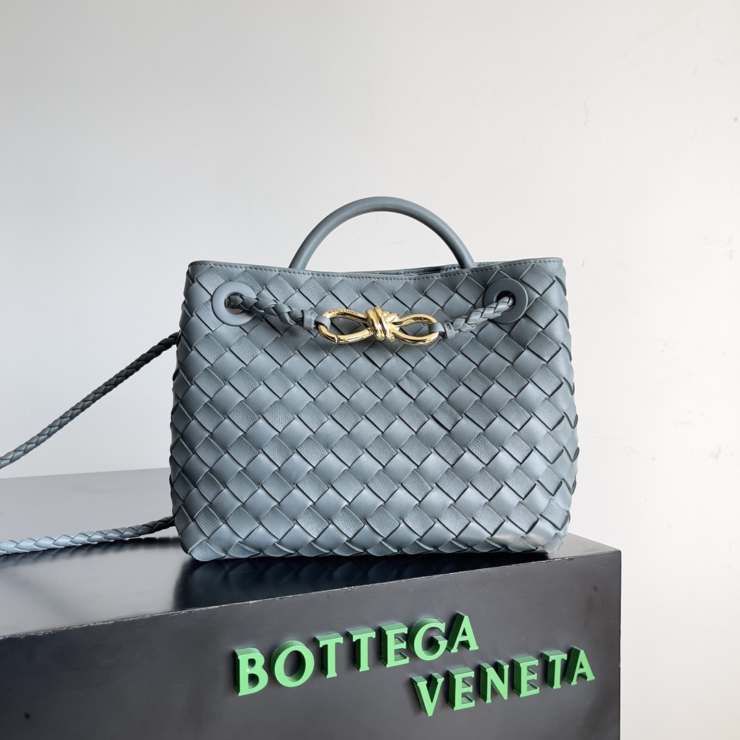 [TOP] Bottega Veneta BV Andiamo Bag Lambskin 25x22x10.5cm - Blue - 711 Luxury