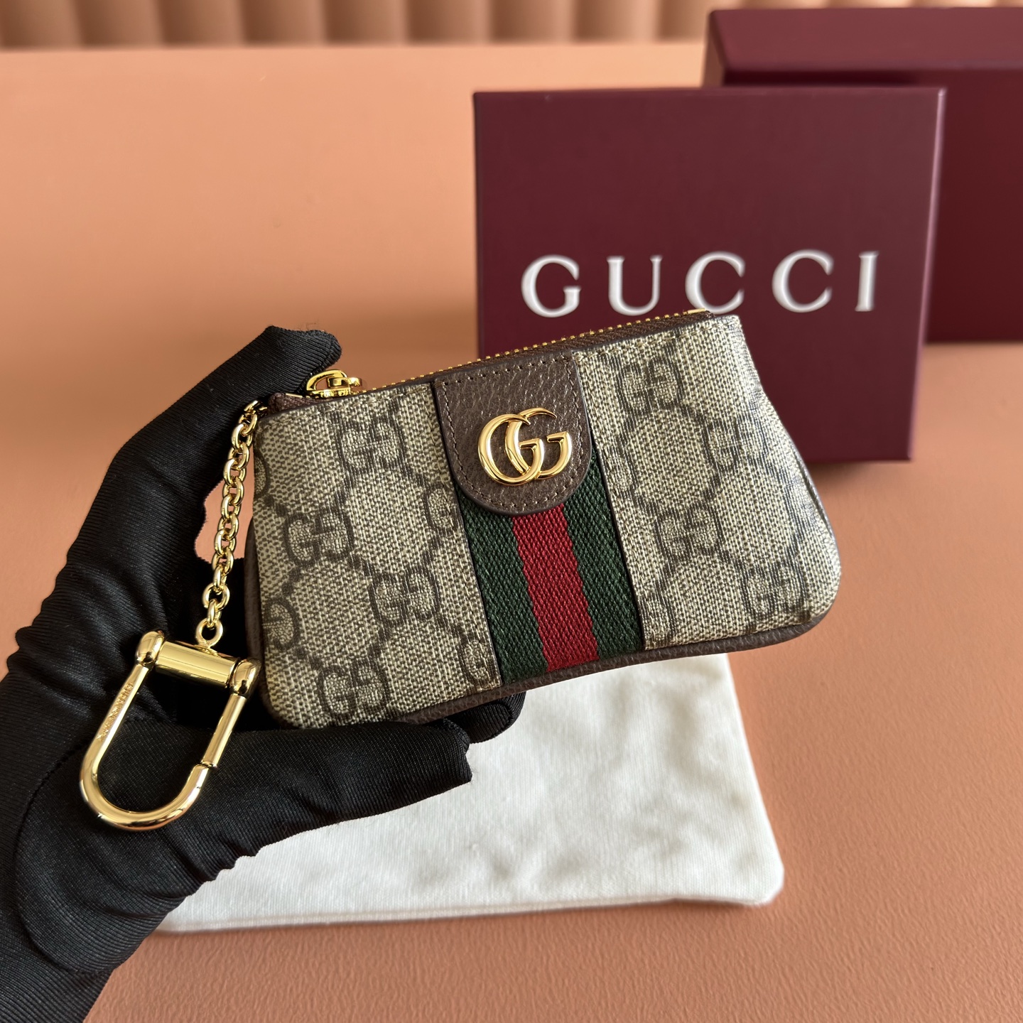 [TOP] GUCCI Coin Purse 12x7.5x1.5cm - Brown - 711 Luxury