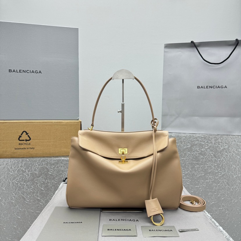 [TOP] BALENCIAGA Rodeo Bag 35x23x11cm - Khaki & GHW - 711 Luxury