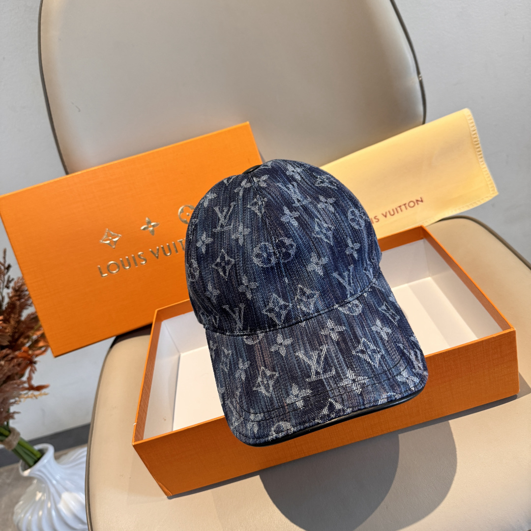 [TOP] Louis Vuitton LV Baseball Hat - Blue - 711 Luxury
