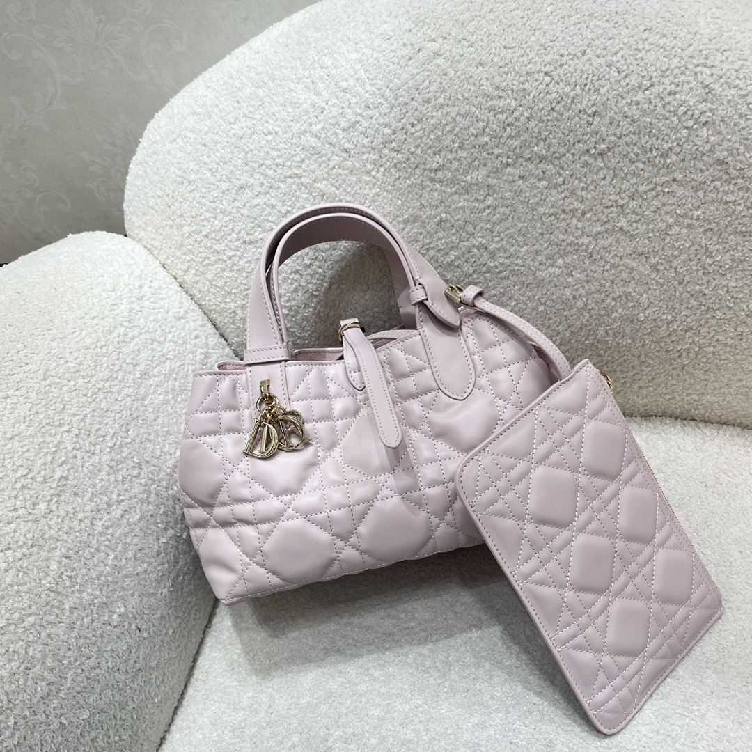 [TOP] Christian Dior Toujours Bag Cowhide 23x14x12cm - Pink - 711 Luxury