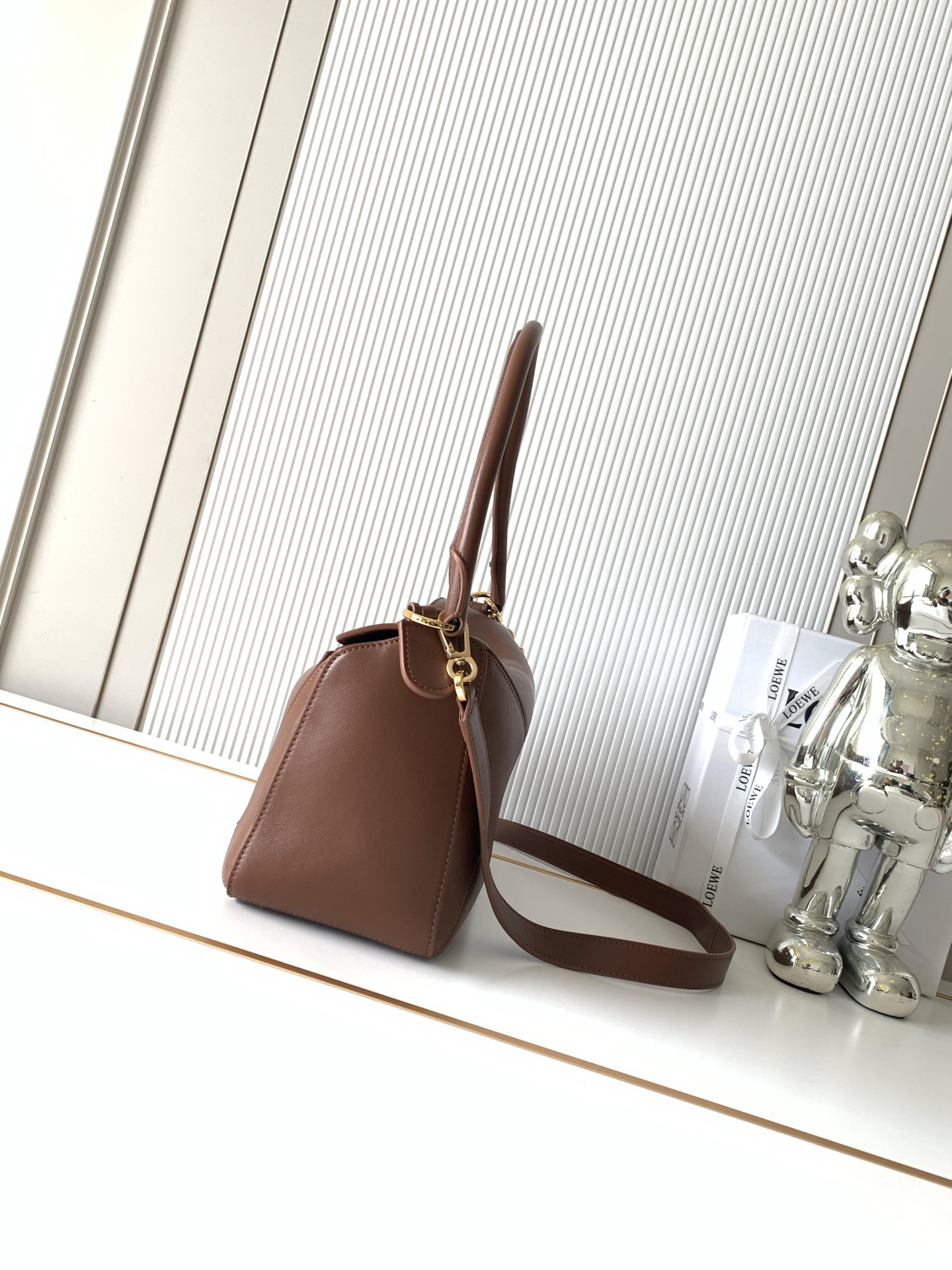 [TOP] LOEWE  Featherlight Puzzle Bag Sheepskin 29*19.5*12 CM - Brown - 711 Luxury