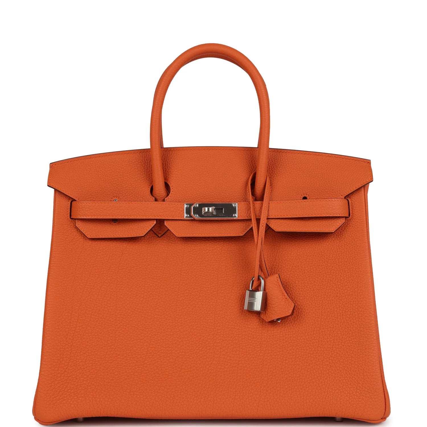 Hermes BirkinOrange Togo Palladium Hardware