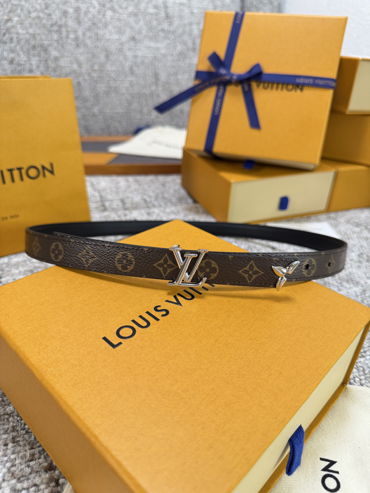 [TOP] Louis Vuitton LV Belt 2 cm - Brown - 711 Luxury