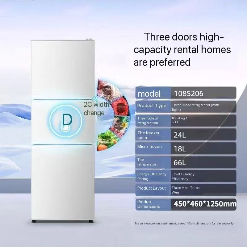 108L double-door refrigerator--0.29CBM